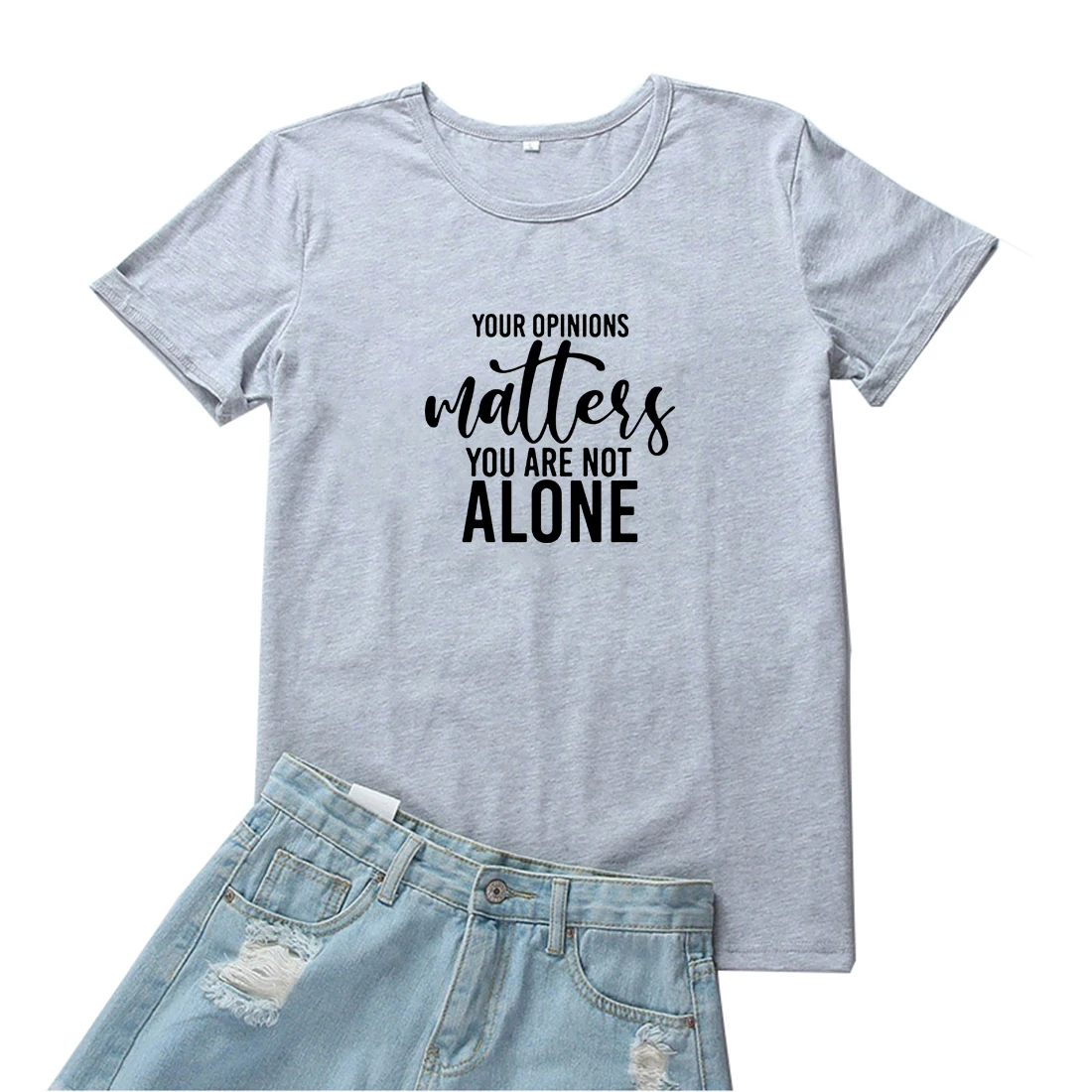 Женская футболка с надписью You Are Not Alone |