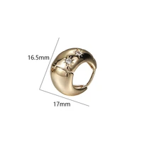 new geometric star zircon large earrings 14k real gold color preserving wind earrings