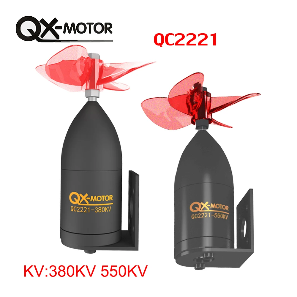 

QC2221 Waterproof Underwater Thruster 60mm Propeller 3.5KG Brushless Motor 50A ESC option for RC Fishing Bait Boat Model