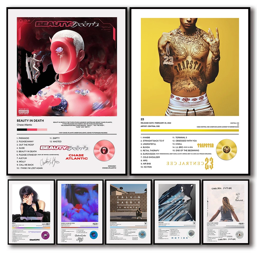 

Pop Rapper Central Cee Posters Hip Hop Music Album Cover Pictures For Room Bar Canvas Painting Aesthetic Art Home Wall Decor