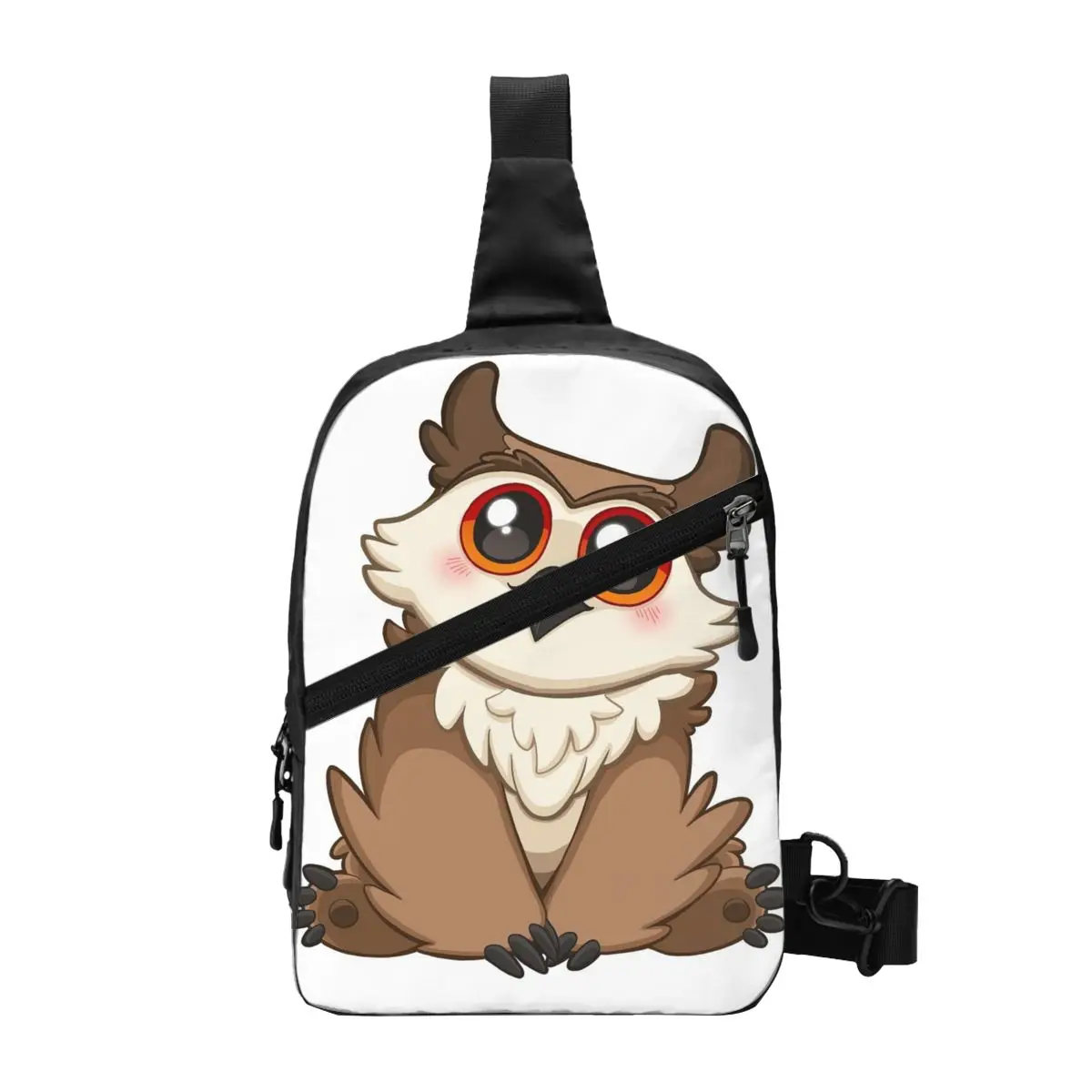 

Adorable Owl Bear Adventures Shoulder Bag Men Animal Cycling Chest Bags Funny Phone Streetwear Small Bag