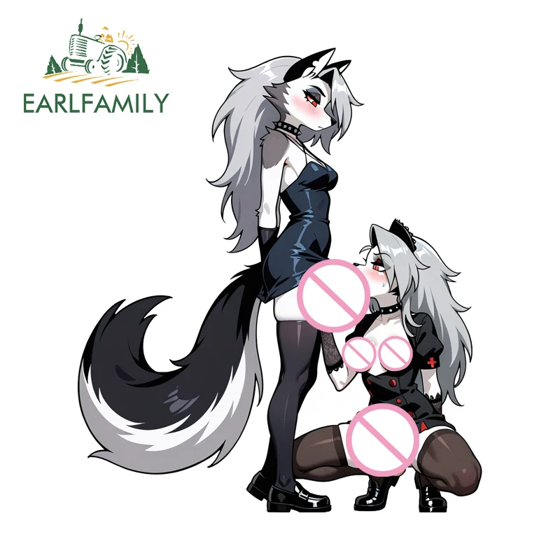 

EARLFAMILY Futanari Fellatio автомобильная наклейка Loona сексуальная Gawr Gura водостойкая солнцезащитная наклейка для ноутбука пушистые автомобильные аксессуары Декор
