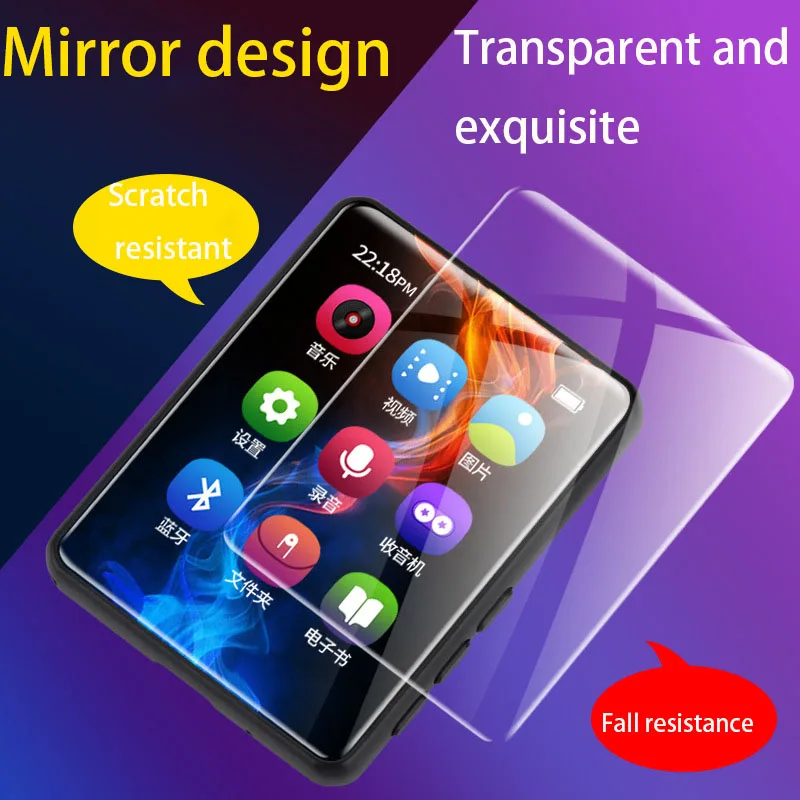 

2022 Portable 4GB Music Player Full Touch Screen MP3 Player with FM Radio Video Player E-Book Player MP3 with Built-in Speaker