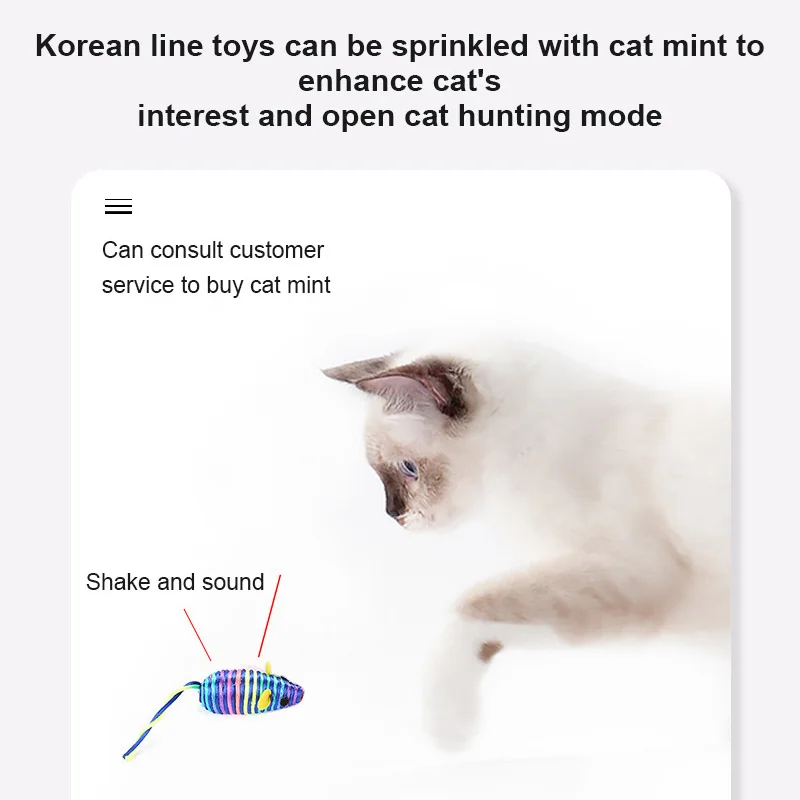 

Pet Toy Cat Toy Wire Mouse Interactive Toy for Cats Kitten Thread Winding Mouse Training Tosses Toys Cat Accessories Pet Product
