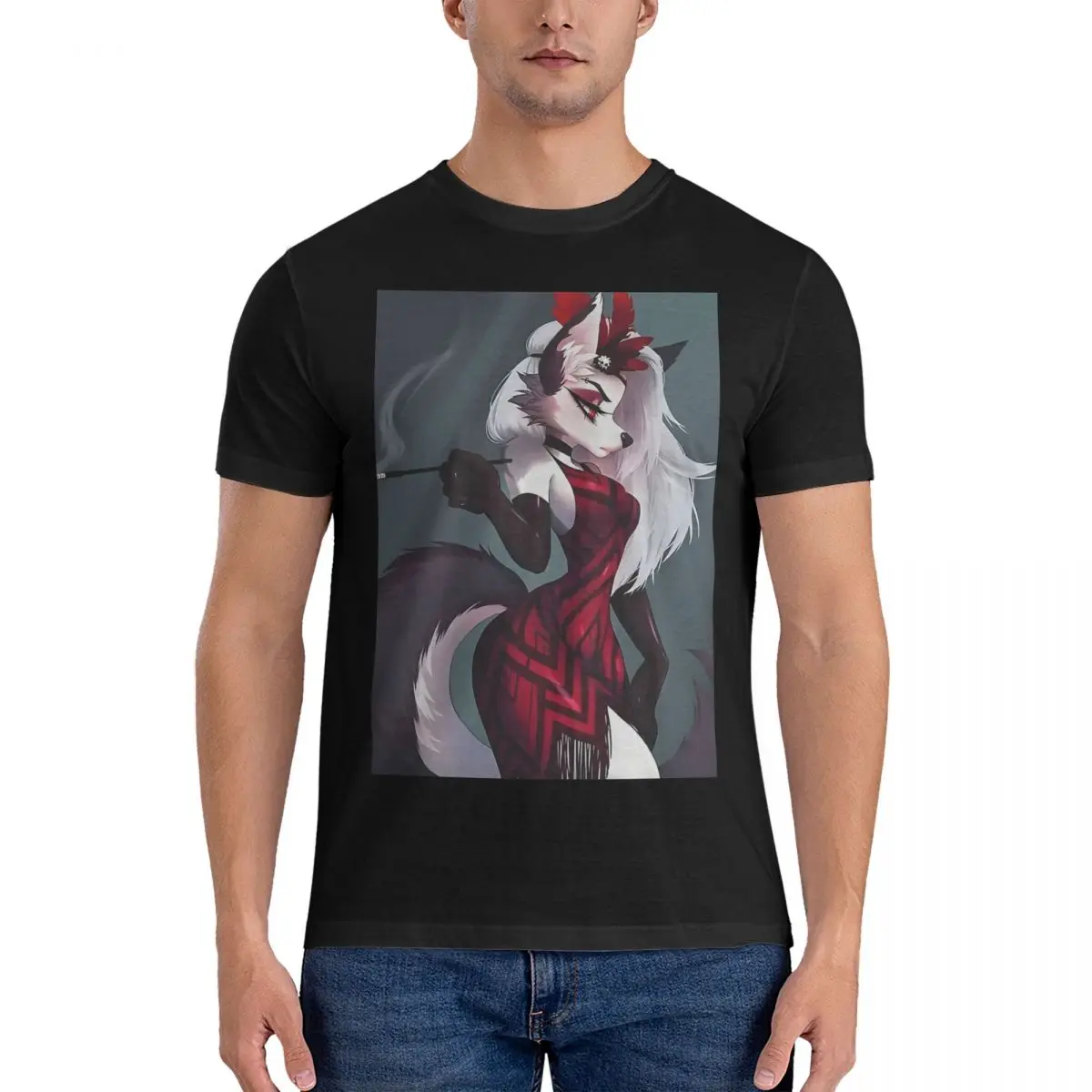 Облегающая одежда Loona мужские футболки из 100% хлопка забавная футболка с круглым