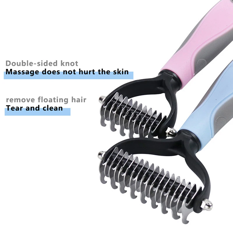 

Professional Pet Hair Removal Brush 2 Side Cat Brush Puppy Grooming Hair Removal