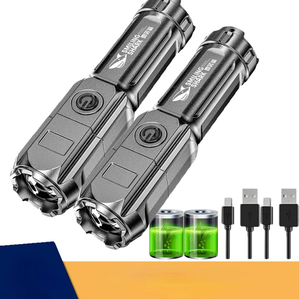 

Тактический фонарик USB 18650 ABS пластик