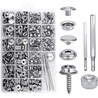 270150 pieces stainless steel marine grade canvas and upholstery boat cover snap button fastener kit 15mm screw snaps with tool