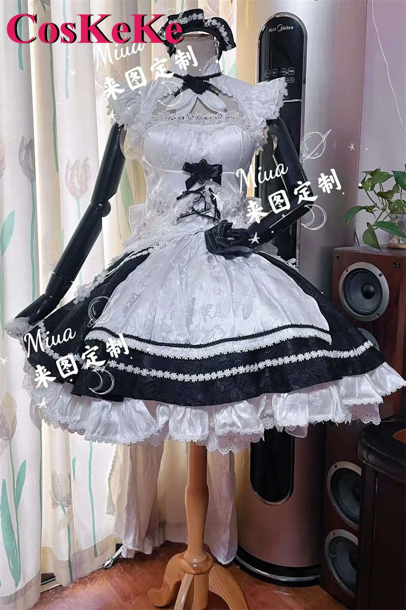 

【Customized】CosKeKe HMS Scylla Cosplay Anime Game Azur Lane Costume Gorgeous Sweet Royal Maid Dress Halloween Role Play Clothing