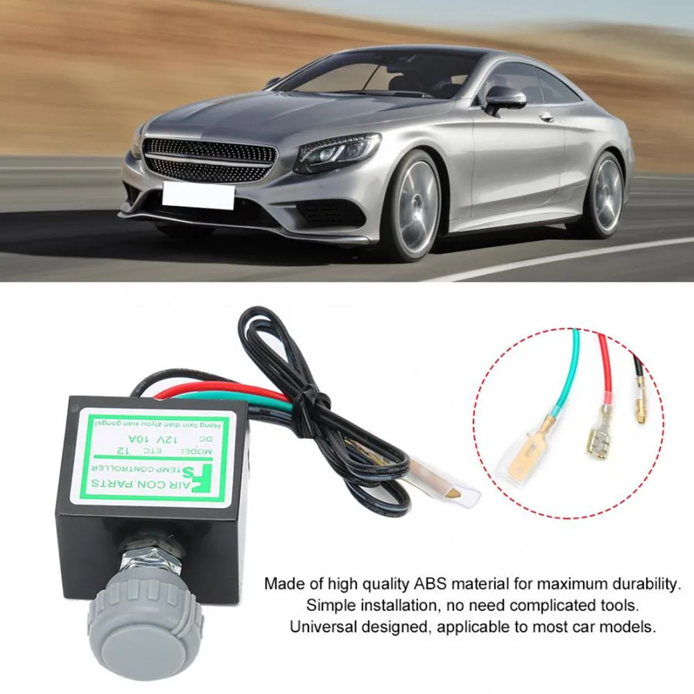 

12V Car AC Thermostat Switch Adjustable Electronic Temperature Control ABS 10A Universal Air Conditioner Electronic Thermostat