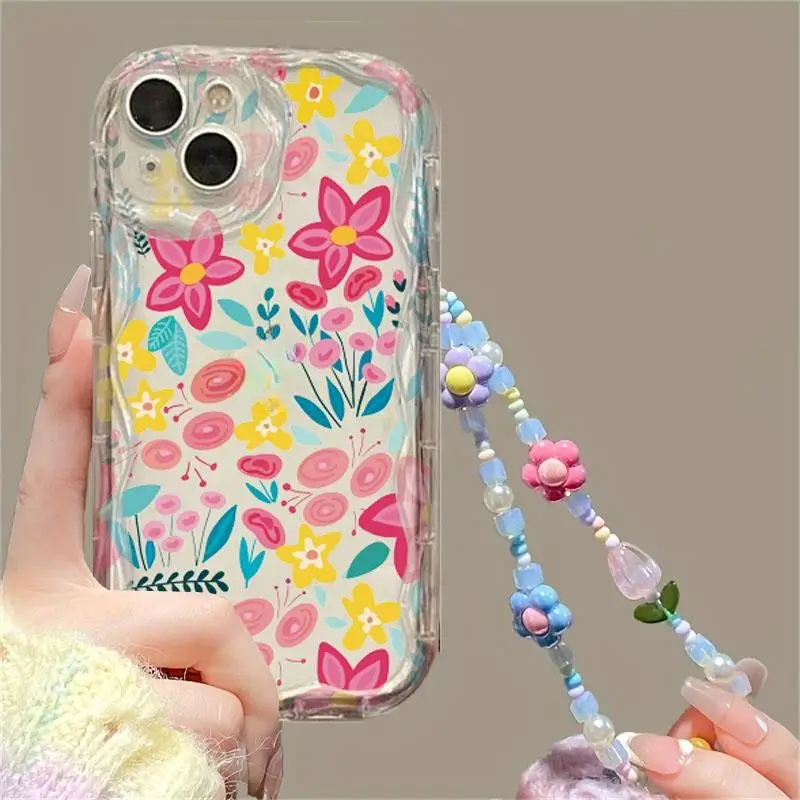 Чехол для Redmi 14C 13C 12C 10C 9T 9A 9C 13 12 10 A3 A2 A1 POCO F3 Note 4G Pro Plus 11S 12S чехол Flower Wave