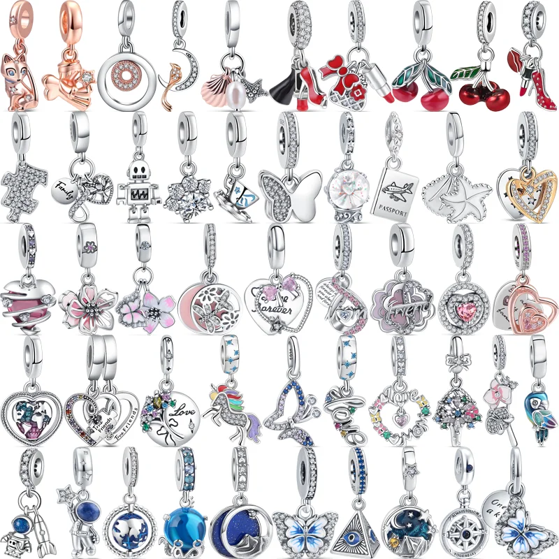 Серебро 925 пробы Пазл вечная семья принт лапа робот двойное - Цена: 343.05