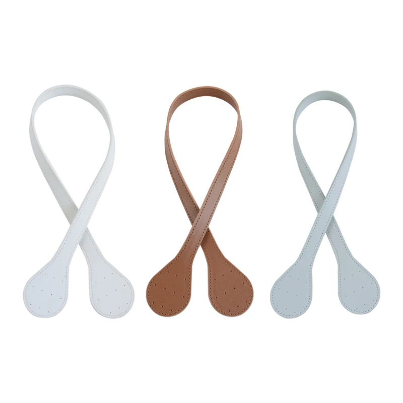 New 2022 bag strap for DIY handmade bags 1 pair PU leather handles Hand Sewing Handles for Women’s bag accessories