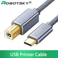 usb c to usb b 2 0 printer cable braided printer scanner cord for canon epson hp samsung printer cord scanner usb printer cable