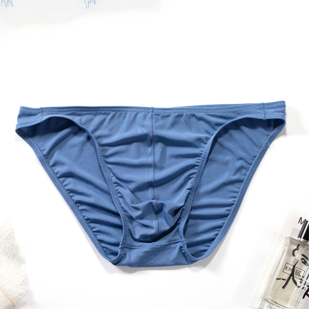 

Underwear Men Sexy Thin Man Brief Ice Silk U Convex For Man Breathable Bikini Briefs Low Waist Panties Quick Dry Underpants