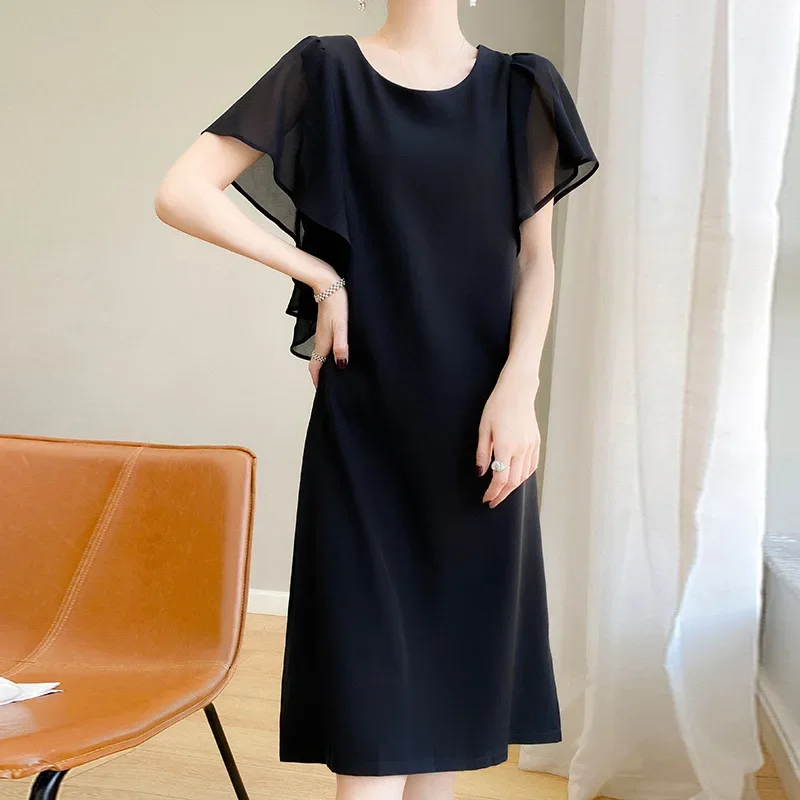 Платье из натурального шелка во французском стиле женское новое летнее атласное