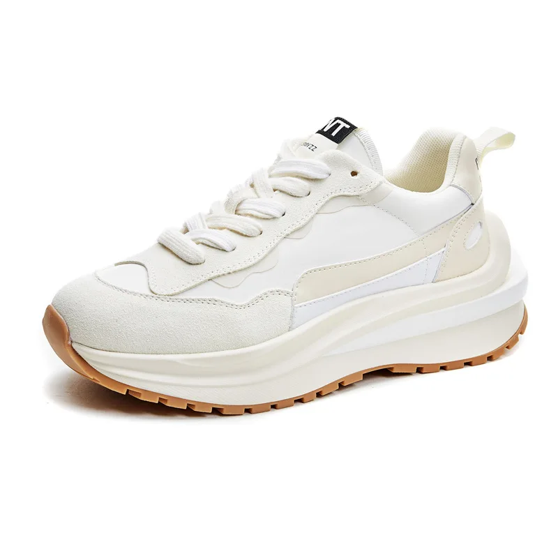 

New 2022 Fashion Girls Color Velvet Sneakers Genuine Leather Spring Fashion Platform Casual Flat Shoes Student for Women