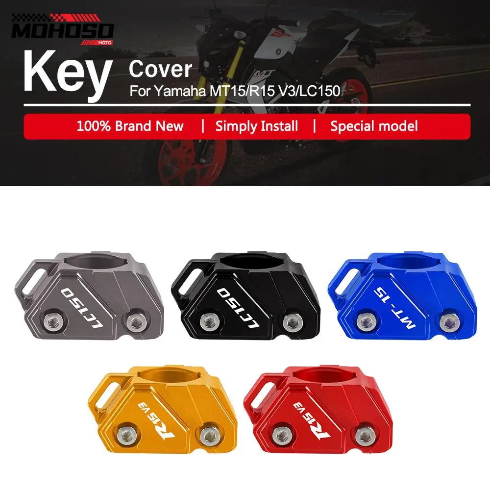 

For Yamaha MT-15 2018 2019 2022 R15 V3 LC150 MT 15 Motorcycle Accessories CNC Key Cover Cap Creative Products Keys Case Shell
