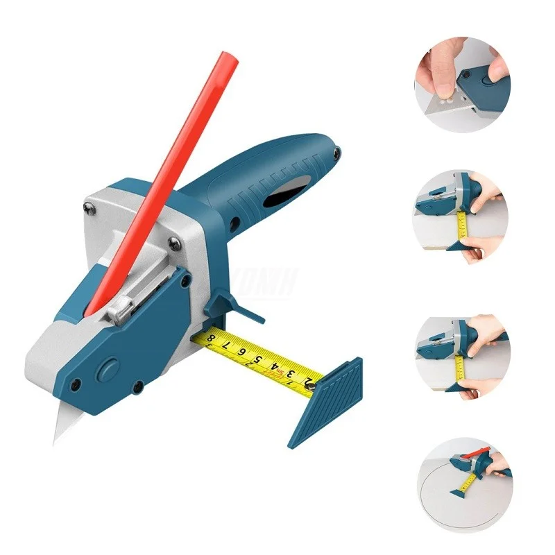 

Gypsum Board Cutting Scriber Drywall Automatic Cutting Artifact Tools with Tape Measure Woodworking Cutting Board Manual Tools