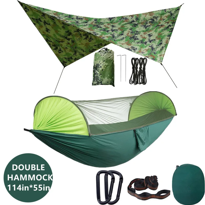 

Туристический гамак с москитной сеткой и брезентом, 290x140 см