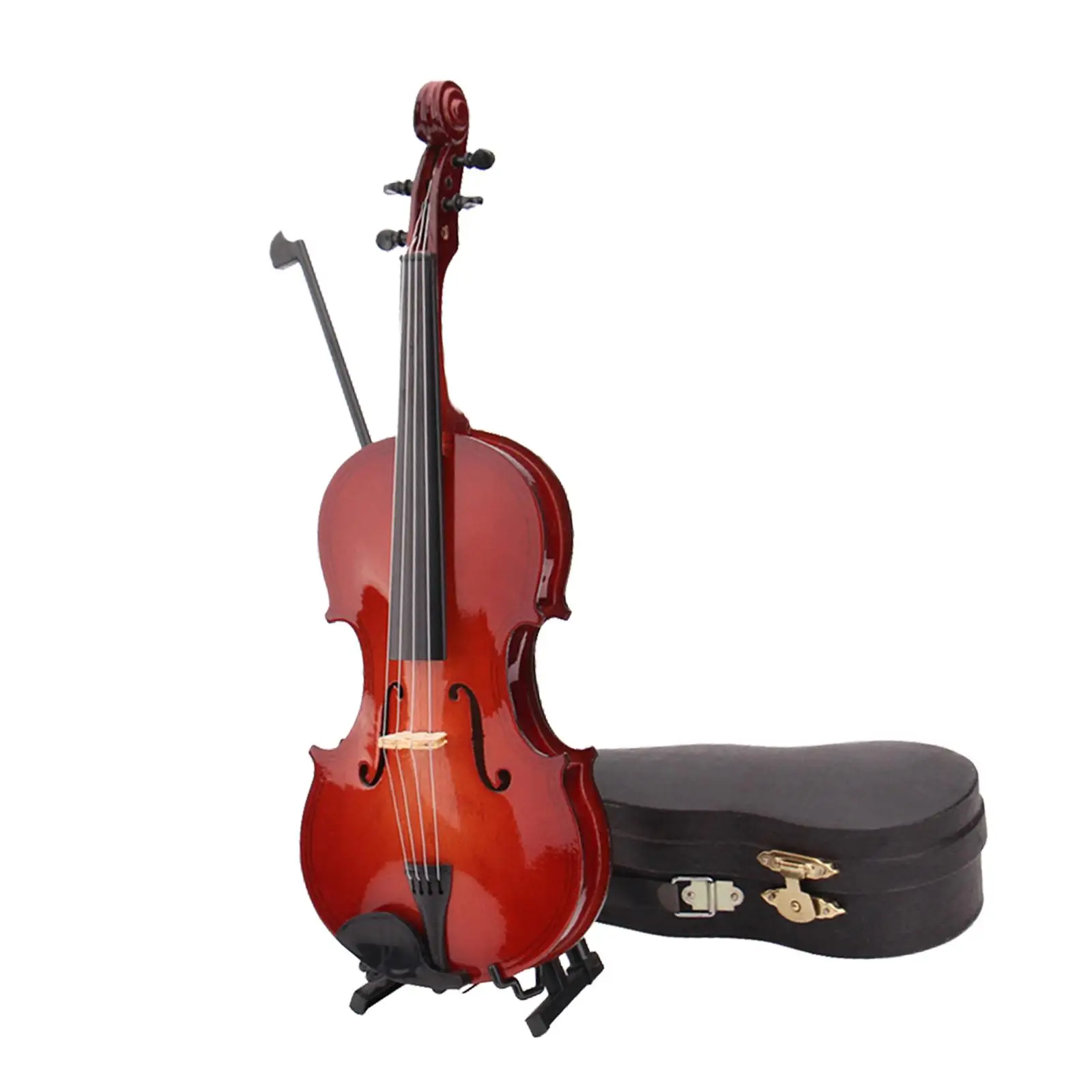 

Handcrafted Cello Model with Display Stand 1/6 Doll House Home Oranments