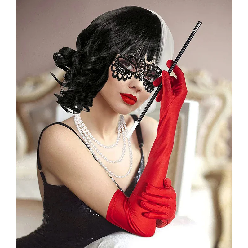 Термостойкие синтетические волосы для Хэллоуина из аниме Cruella de Vil