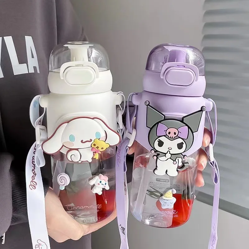 

Sanrio Kawaii термос чашка Kuromi Cinnamoroll мультфильм аниме милая портативная скошенная чашка соломенная космическая чашка рождественские подарки