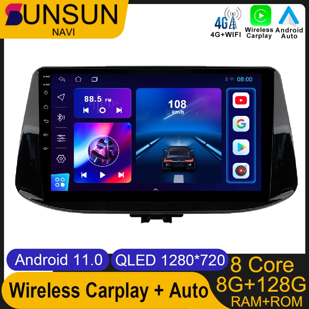 Android 11 для Hyundai I30 2017 2018 автомобильное радио стерео мультимедийная навигация