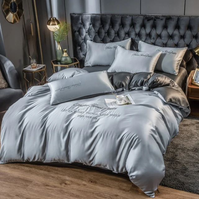 

Luxury Washed Silk Bedding Set Twin Size Duvet Cover Sets with Pillowcase Sheet Quilt Covers Single Queen King Size Bedclothes