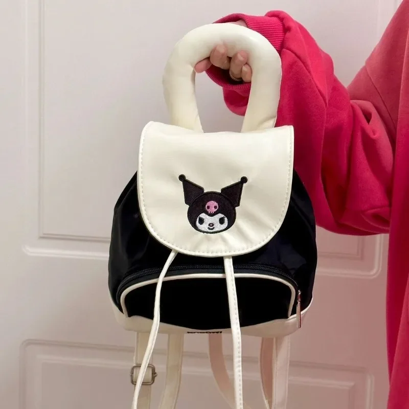 

Kuromi Kawaii Sanrio Anime Cartoon Shoulders Bag Cute Commuter Package Fashion Casual Handbag Backpack Gifts Things for Girls