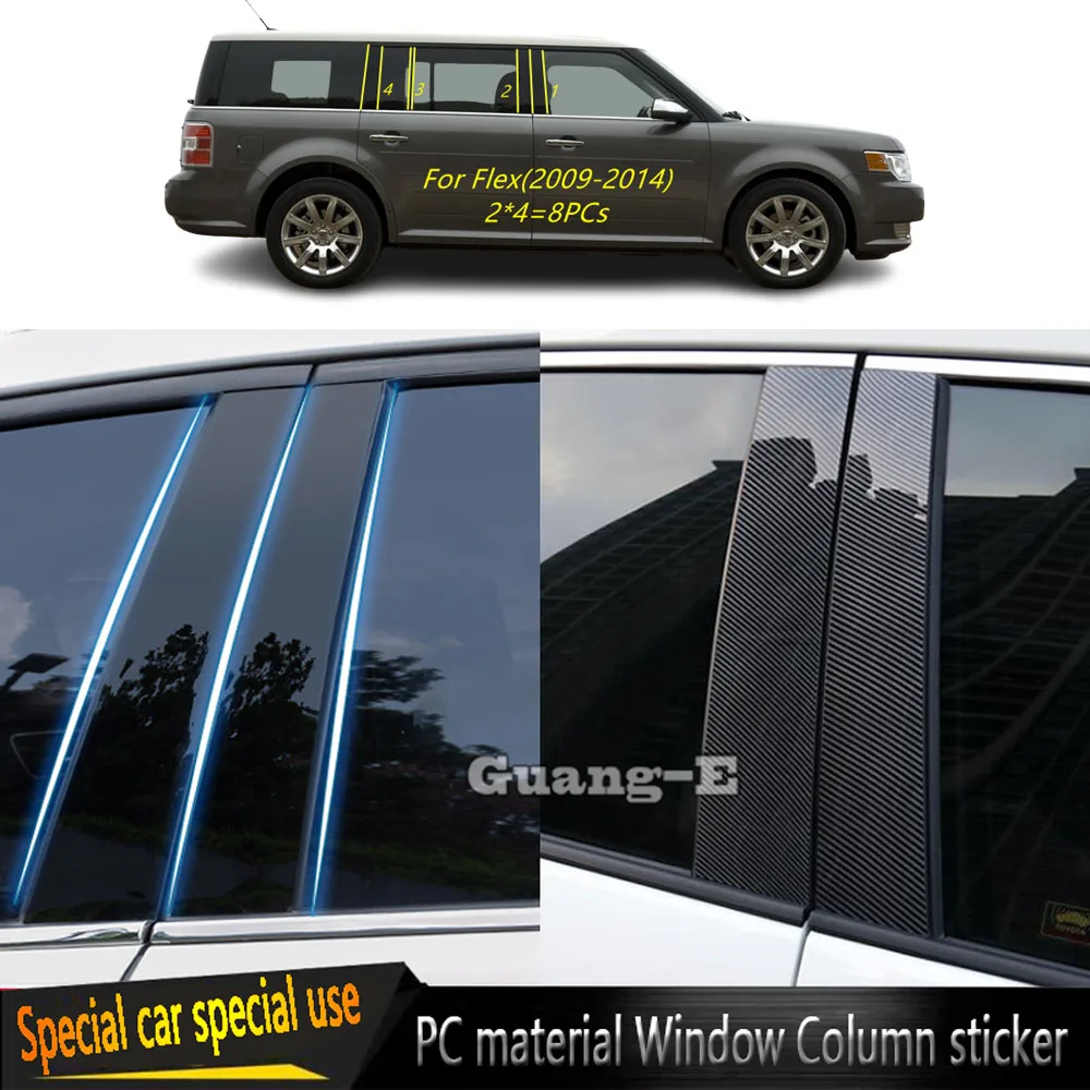 

Для Ford FLEX 2009 2010 2011 2012 2013 2014 Автомобильный Поликарбонат материал столб крышка отделка двери окна молдинг декоративная наклейка пластина