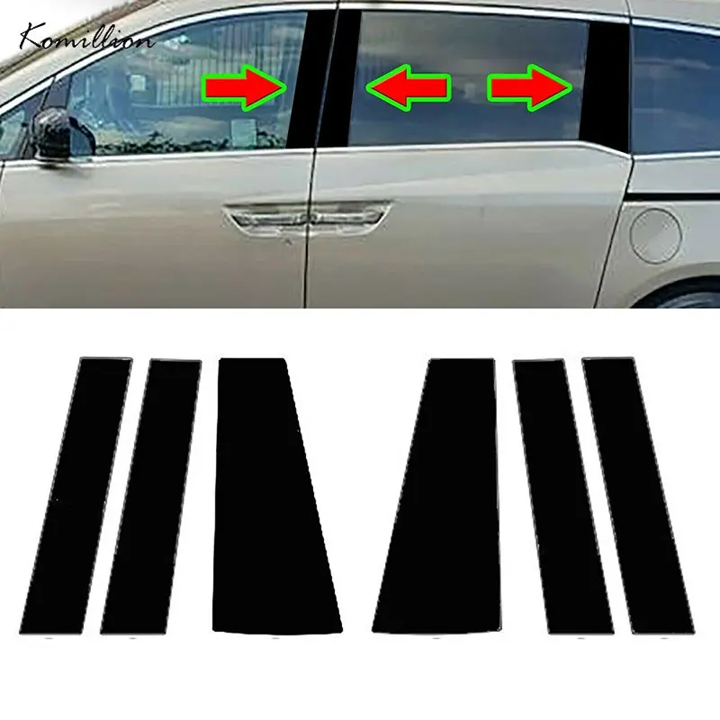 

Полированный автомобильный столб стойка Дверь Окно Крышка отделка Декоративная панель для Honda Odyssey 2005 2006 2007 2008 2009 2010-2011