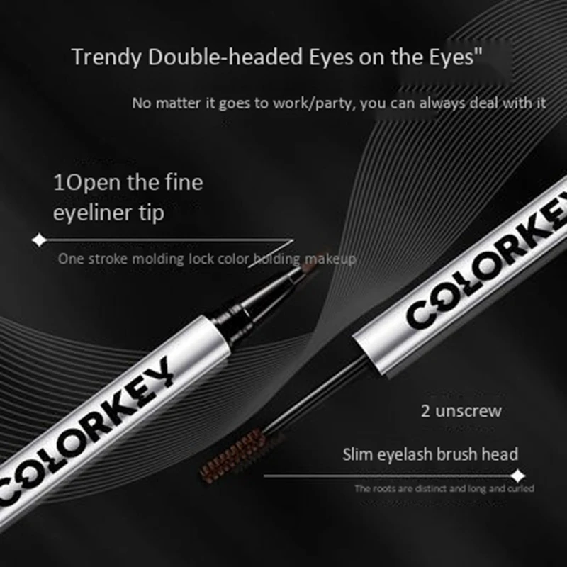 

COLORKEY Black Liquid Eyeliner Pencil Waterproof 24 Hours Long Lasting