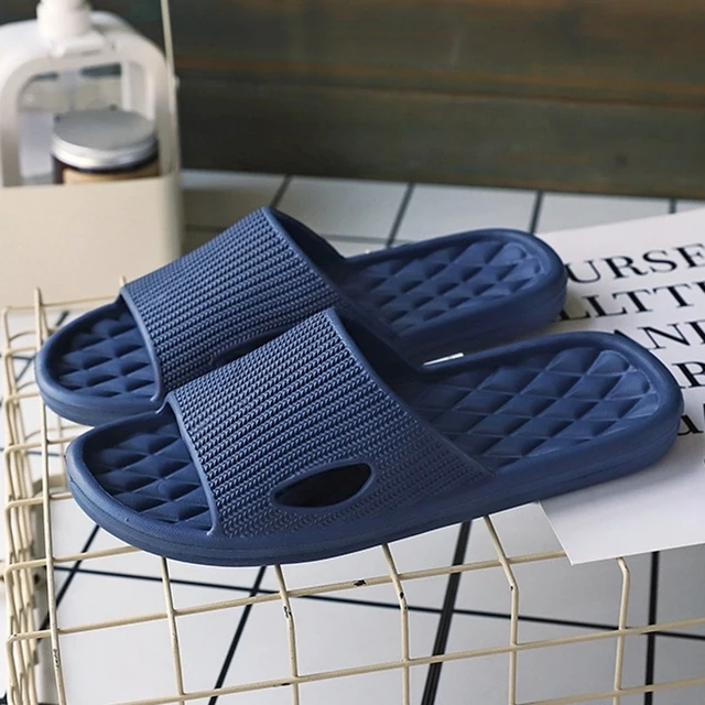 

Soft home slippers Summer indoor antiskid bathroom slippers Sandals Hotel solid color men's women's Flip-flops flats