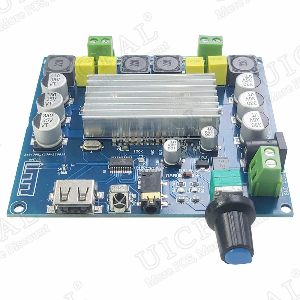 Цифровой усилитель мощности плата модуля Bluetooth5.0 двухканальный 2*100 Вт высокая