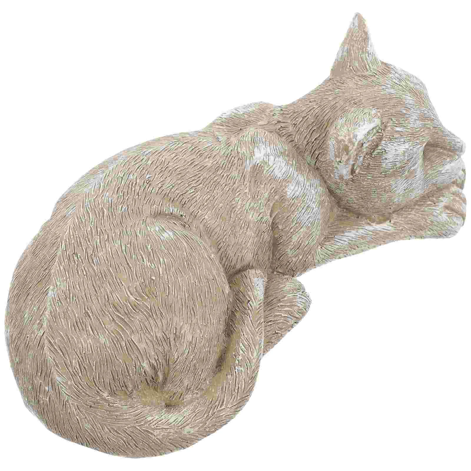 

The Gift Pet Tribute Statue Memorial Stone Cat Head Stones Monuments People Ornament Resin Plaques