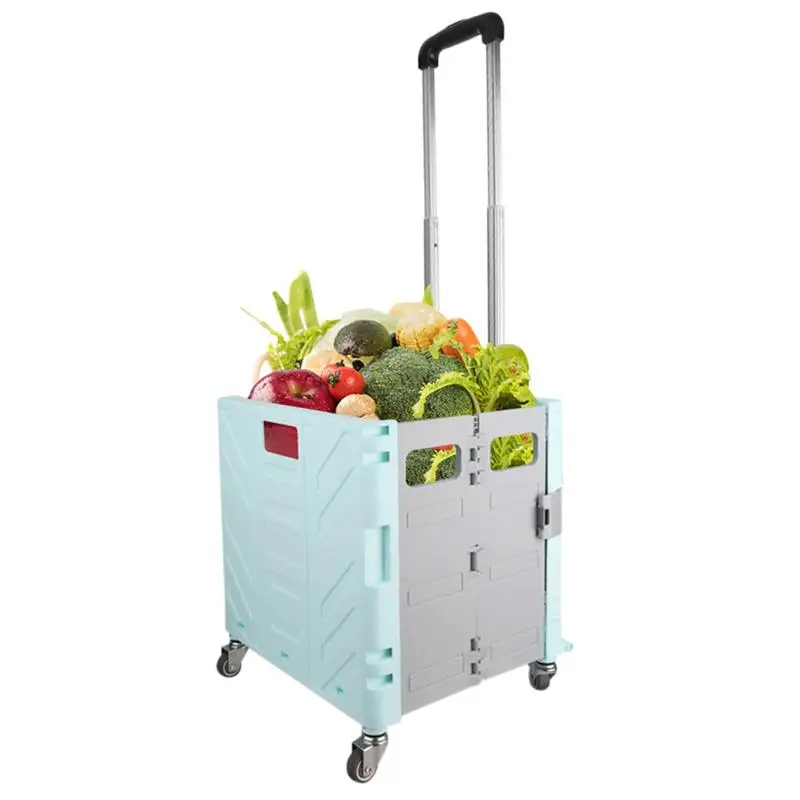 

Складная тележка для покупок, многофункциональная тележка с телескопической ручкой для путешествий, перемещения продуктов