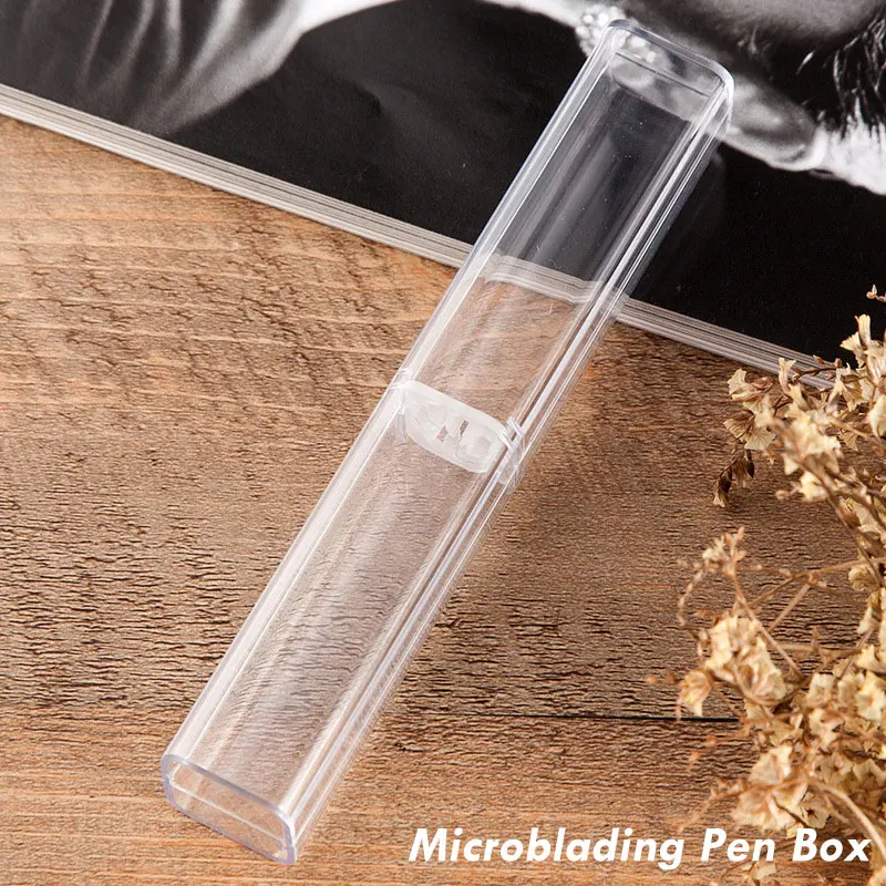 

Sdotter Crystal Acrylic Microblading pen Box caneta microblading tebori display and storage box brow manual tattoo supplies