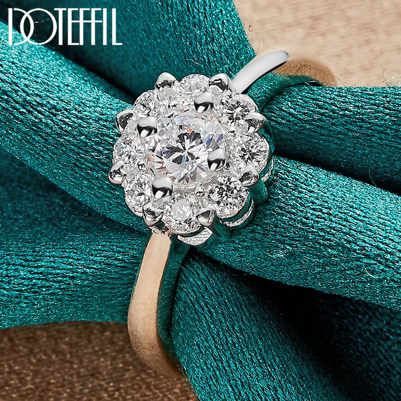 

Кольцо DOTEFFIL из серебра 925 пробы с фианитом ААА