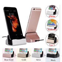 for iphone x 8 7 6 usb cable sync cradle charger base for xiaomi android type c samsung stand holder charging base dock station