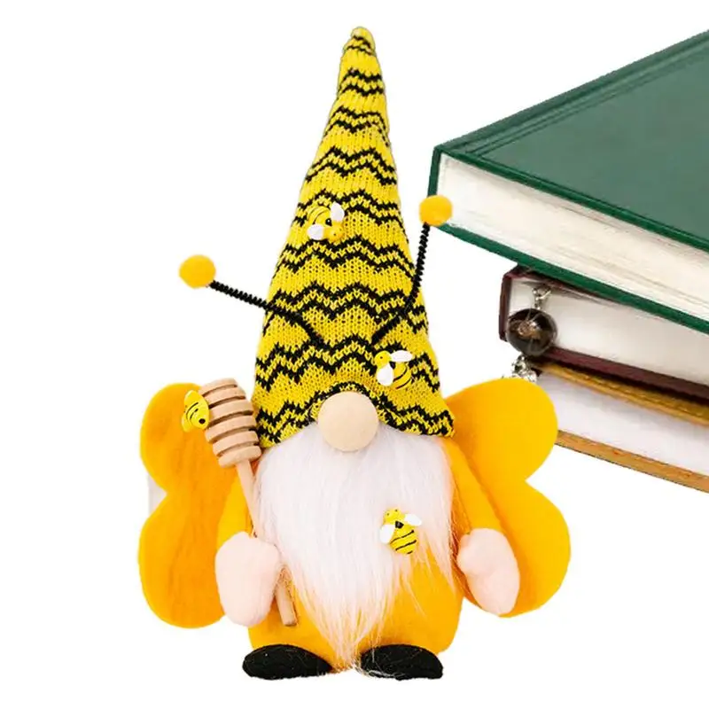 

Bumble Bee Gnome Plush Mr And Mrs Gnomes Plush Toy With Bee Wings Cute Swedish Tomte Elf Stuffed Doll Farmhouse Tier Tray Decor