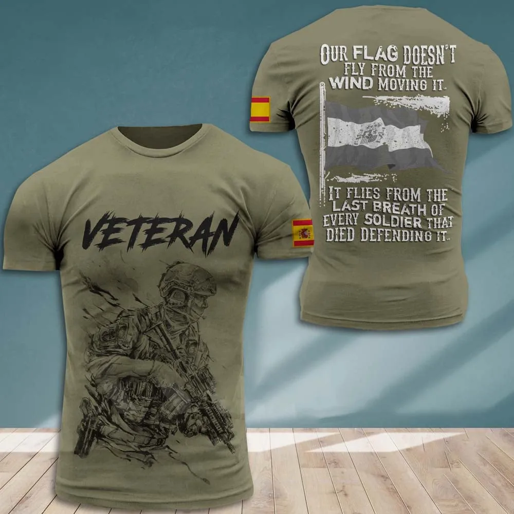 

Футболка мужская летняя с 3D-принтом флага Испании