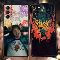 bandai stranger things case for samsung galaxy s22 s20 s21 fe ultra s10 s9 m22 m32 note 20 ultra 10 plus 5g silicone phone cover