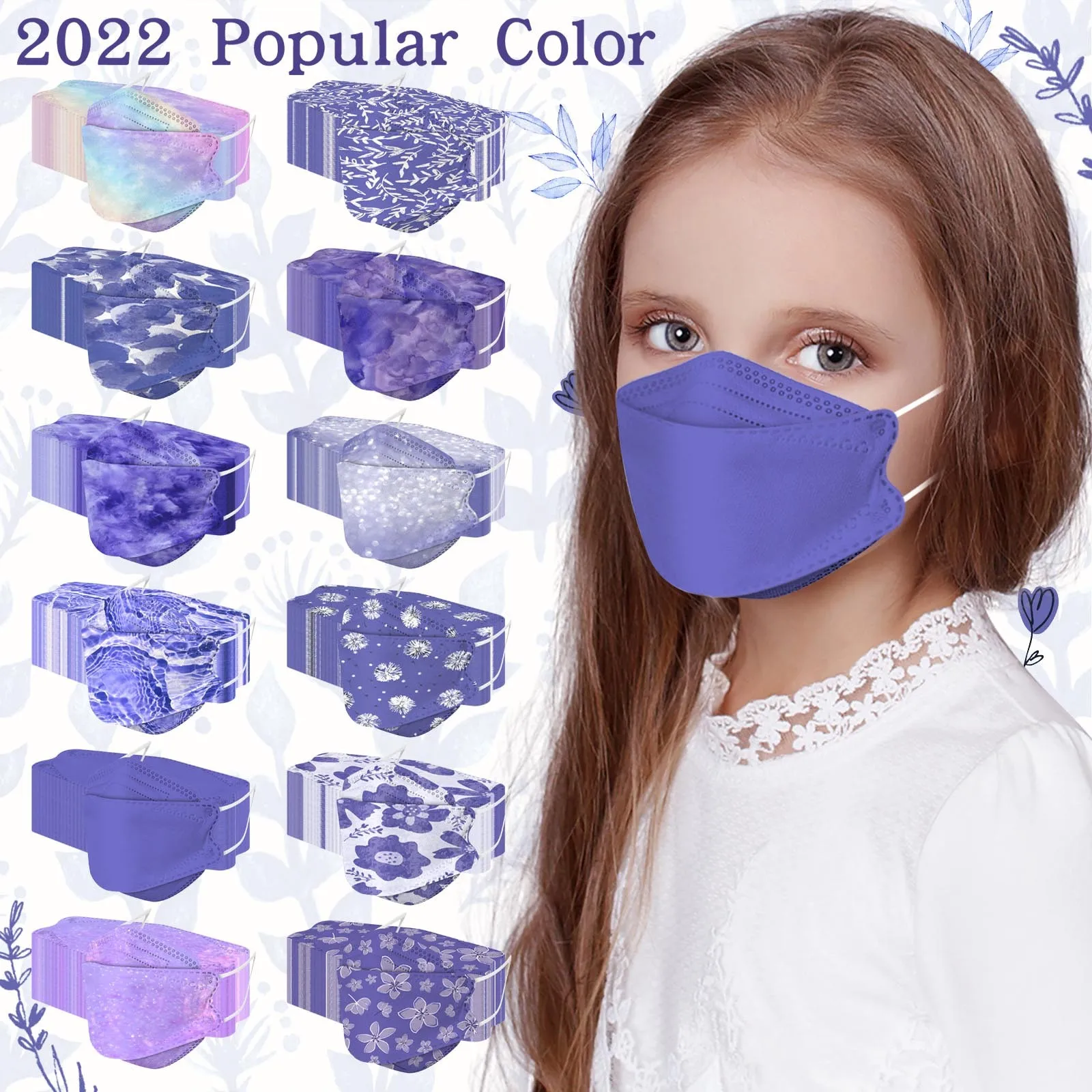 

50pcs Mouth Masks For Adult Popular Color Periwinkle Blue In 2022 Cover Space Sky Face Mask Fish Type Disposable Masks Cosplay