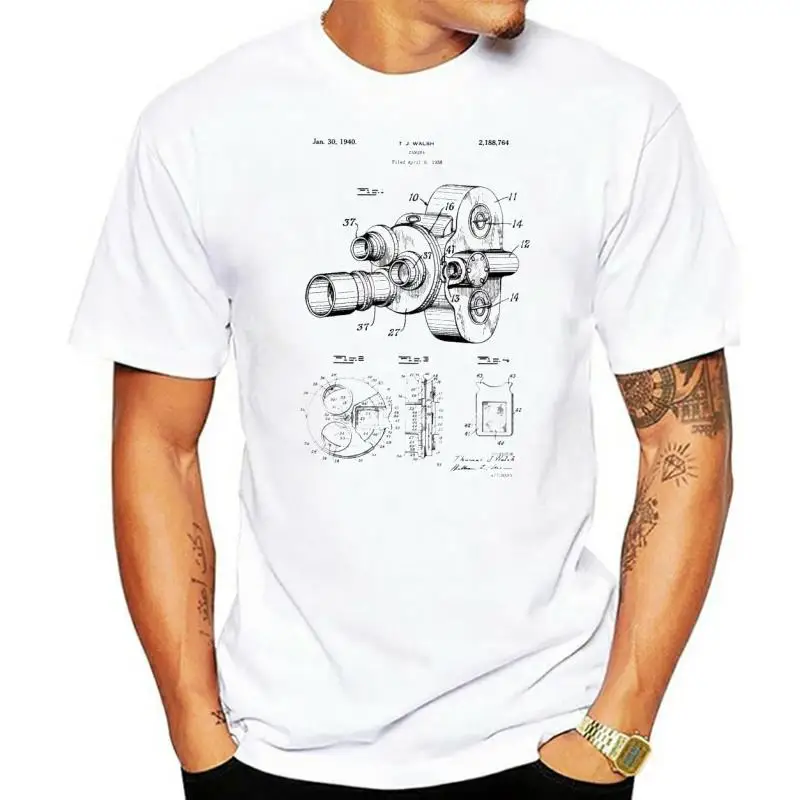

Camera Patent T-Shirt Vintage Camera Blueprint Patent Print T-Shirt Photographer gift Vintage art Photography camera shirt p650