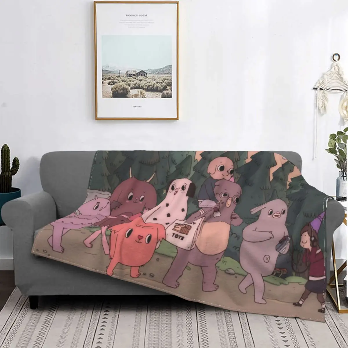 

Одеяло Фланелевое теплое с мотивами летнего лагеря, ежика, весна-осень