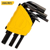 deli tools 9 pcs household blackened hex key set multifunctional auto portable repair hand tool professional wrench sets