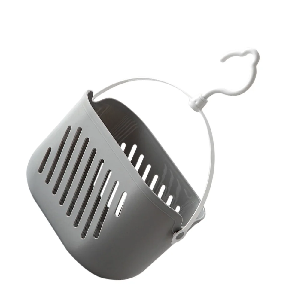 

Wall Mounted Basket Hanging Storage Organizer Hook Bucket Drainer Rack Shower