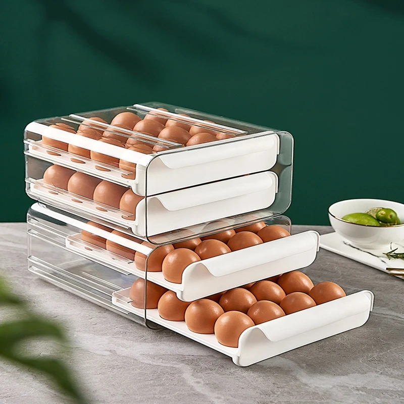 

Drawer Type Egg Storage Box Refrigerator Fresh Keeping Egg Finishing Artifact Kitchen Large Capacity Egg Tray
