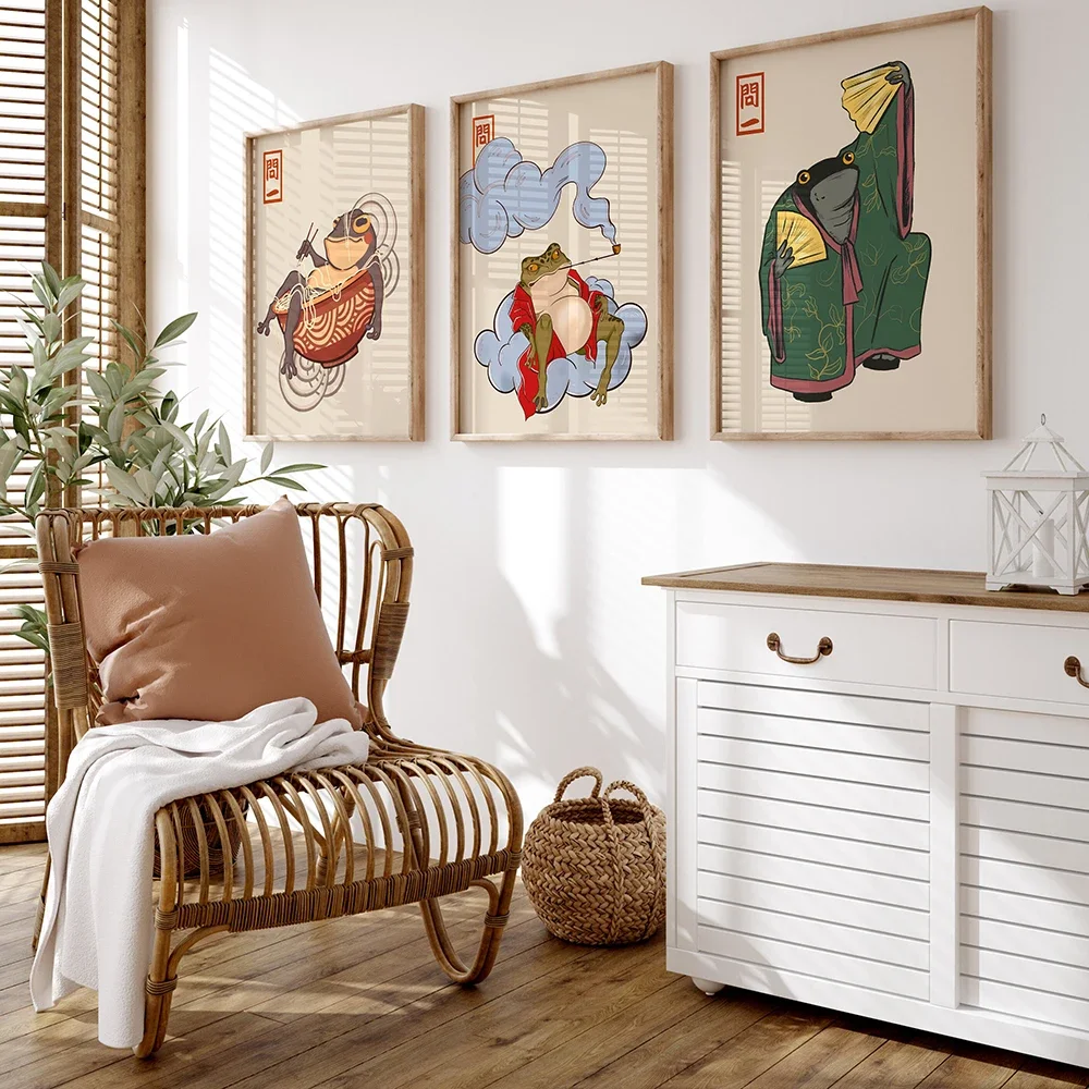 Винтажный постер с изображением лягушки